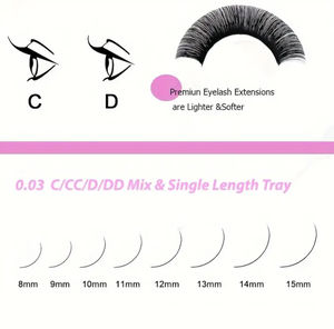 Extensiones de pestañas negras mate con logotipo personalizado Premium Easy Fan Cachemira Fluffy J B C D L Volumen ruso Pestañas - Product Image 3