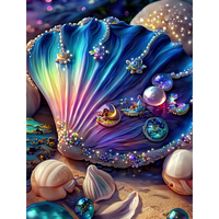 Vente en gros 5d DIY Diamant Peinture Kits Shell Perle Peinture Lumineux Plein Forage Ab Diamants Conception Personnalisée À La Main Décor À La Maison