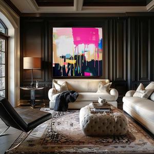 Arte de Pared, Decoración del Hogar, Pintura Hecha a Mano de Lujo, Decoración del Hogar, Arte de Pared, Pintura al Óleo Abstracta Colorida sobre Lienzo - Product Image 5