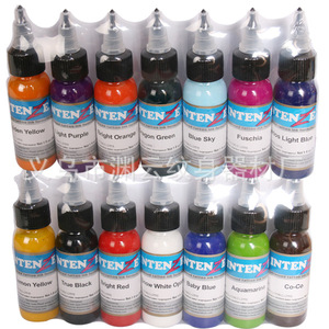 Juego de tinta para tatuajes Yuanyun, 14 colores, 30 ml cada uno, para pigmentos de tatuaje y maquillaje permanente. - Product Image 1
