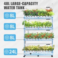 Système de culture hydroponique vertical modulaire, équipement d'agriculture intérieure équipé d'une pompe et d'un éclairage LED