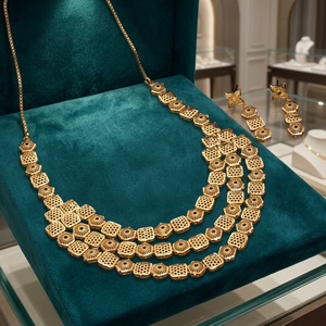Collar de Moda al por Mayor, Chapado en Oro de 14K, 18K y 24K, Diseño Turco Tradicional, Conjunto de Joyería Larga, Estilo Dubái, Joyería de Oro - Product Image 2