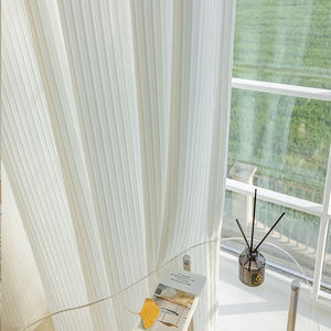 <span class=keywords><strong>Rideau</strong></span> moderne en tissu de gaze de lin translucide occultant ignifuge blanc beige crocheté pour la maison salon - Product Image 1