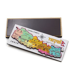Imán de Madera con Impresión UV para Refrigerador, con Mapa de Nepal, Precio de Mayoreo de Fábrica - Product Image 1