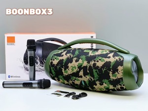Altavoz de Karaoke Portátil para Exteriores con 2 Micrófonos Inalámbricos Original BOOMBOX3 Altavoz Inalámbrico de Tela <span class=keywords><strong>Caixa</strong></span> De Som Portatil - Product Image 6