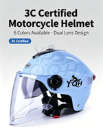 Casque de moto électrique certifié 3C, coque ABS, coussin EPS, visière réglable, casque de conduite pour trajets quotidiens