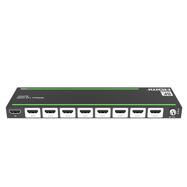 8K60HZ 4:4:4 4K@120hz 1x8 HDMI Splitter 1x8 HDMI 2.1 Downscaler EDID HDR