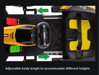 Go-Kart Eléctrico Infantil de Cuatro Ruedas con Capacidad de Derrape, Vehículo Familiar con Control Remoto y Música, de Plástico Resistente