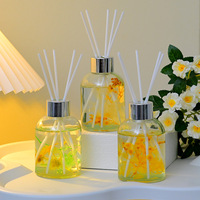 Diffuseur de parfum en verre cylindrique écologique haut de gamme de 160 ml, ensemble de diffuseur de parfum à roseaux, aromathérapie, désodorisant pour chambre à coucher, toilettes, essentiel