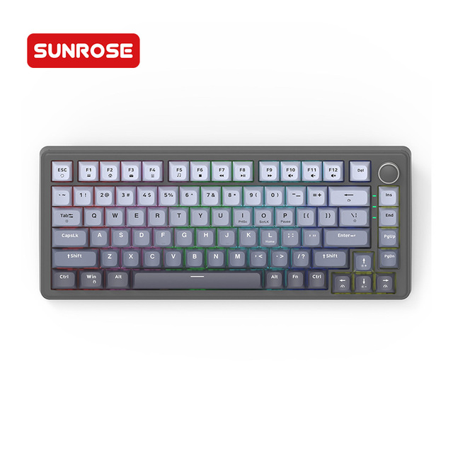 Hot Sell 75% 82-Key Mechanical Keyboard Gasket Hot Swappable Customizable Logo Volume RGB Backlit USB-C Wired Gaming Cherry