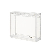 Vitrine transparente multicouche avec couvercle rabattable anti-poussière, organisateur en plastique PS pour figurines de boîtes mystères et collections de jouets