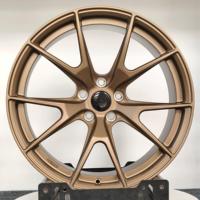 عجلات JDM مقعرة الشكل مصنوعة من قطعة واحدة 5x114.3 مقاس 18 و19 و20 بوصة لسيارات إنفينيتي G35 وG37 وQ50 وتيسلا موديل 3 وهيونداي فيلوستر N، جنوط برونزية