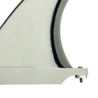 Aileron de planche de surf OEM 8/9 pouces en fibre de verre, aileron central simple pour longboard
