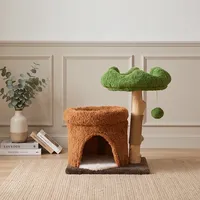 Lit pour animaux de compagnie au design moderne, cadre en bois, confort en sisal, lit pour chat
