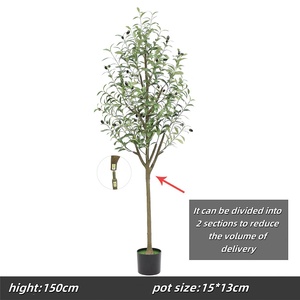Cây ô liu nhân tạo giả lớn, cao 60cm, trong chậu nhựa, dùng trang trí nhà cửa - Product Image 6