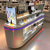 Étagères à parfums en bois, mobilier de magasin de cosmétiques, vitrine d'exposition, présentoirs, vitrine LED pour soins de la peau et cosmétiques