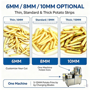 Máquina cortadora de <span class=keywords><strong>patatas</strong></span> <span class=keywords><strong>fritas</strong></span>, pelador de <span class=keywords><strong>patatas</strong></span>, cortadora de gran capacidad - Product Image 3