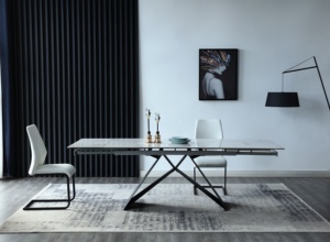 En Céramique moderne <span class=keywords><strong>table</strong></span> à <span class=keywords><strong>manger</strong></span> <span class=keywords><strong>Extensible</strong></span> - Product Image 2