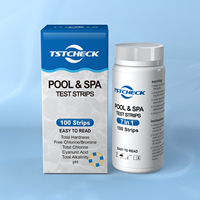 Bandelettes de test 7-en-1 pour piscines et spas, best-seller, 100 bandelettes/flacon, pH 6.2-9.0, rapides et précises pour piscines et spas