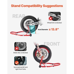 Support de <span class=keywords><strong>moto</strong></span> 850 lb, combo avant et <span class=keywords><strong>arrière</strong></span>, support de paddock universel avec bobines de bascule U+L pour Yamaha Suzuki - Product Image 4