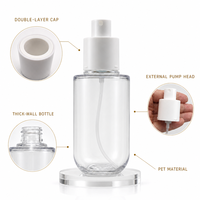 Flacon pulvérisateur de luxe pour cosmétiques, 100ml, 120ml, 130ml, 150ml, en PET, avec bouchon à pression, pour brume faciale, OEM