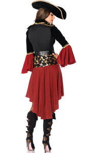 Costume de pirate des Caraïbes sexy féminin médiéval vintage, robe de cosplay gothique, costume de fête d'Halloween pour femmes, films et télévision - Product Image 4