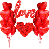 Nouvel ensemble de décoration de ballons en aluminium pour la Saint-Valentin 2026 – Cœur, tourbillon, spirale, pendentif – Kit de fête