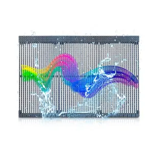 P8-12 không thấm nước ngoài trời đầy đủ màu sắc dẫn thủy tinh hiển thị độ sáng cao màn hình trong suốt cho cửa sổ cửa hàng