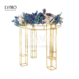 Sự kiện tùy chỉnh kích thước lớn đám cưới cao Backdrop Vòng Kim Loại trụ cột Backdrop đứng để bán - Product Image 3