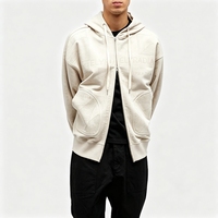 ELYRADIA Custom Craft 100% Cotton Terry Jacket Enzyme Wash DTG Print Cropped Boxy Fit Hoodie