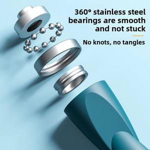 <span class=keywords><strong>Corde</strong></span> à <span class=keywords><strong>sauter</strong></span> lestée sans <span class=keywords><strong>corde</strong></span> de 2,8 m sans fil pour entraînement <span class=keywords><strong>a</strong></span>érobie et fitness, idéale pour les examens d'entrée au lycée - Product Image 4