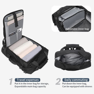 OZUKO 9660 2025 модный мужской рюкзак большой емкости для ноутбука Водонепроницаемый Оксфордский Материал USB деловая сумка для путешествий - Product Image 3