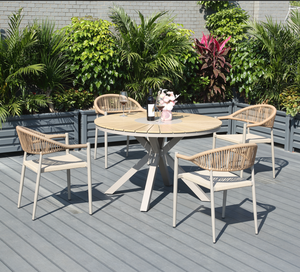 Hete Aanbieding: Op Maat Gemaakte Moderne Tuinset van Aluminium, Tuinstoelen met Tuintafel voor Buitenmeubilair - Product Image 1