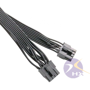 Cabo pcie dual 8pin, rgb servidor psu evga 8pin x4 pcie 8 16x extender cabo de extensão de alimentação pc 18awg cabos gpu