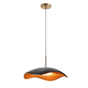 Lustre en résine LED Valentina de style nordique italien pour restaurant, bar, appartement, luminaire de style Wabi-Sabi - Product Image 5