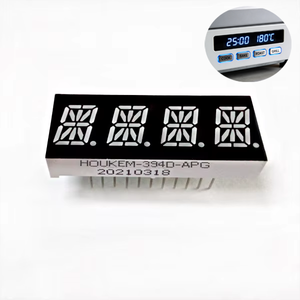 Display Alfanumerico di Alta Qualità a 4 Cifre 16 Segmenti da 0,39 Pollici Houkem-394D-A/BSR per Orologi - Product Image 1