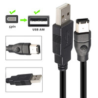 IEEE 1394 FireWire Câble 6 broches mâle-mâle 6M/6M USB 2.0 jusqu'à 400Mbps 800Mbps Nouveau produit Crystal Material