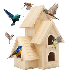 Kit Diy Atacado Bird House Decorar Artes para Pinho Exterior Casa De Pássaro De Madeira Com Ferramentas Penduradas - Product Image 1