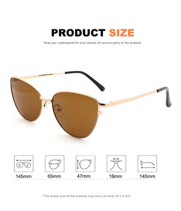 Nouvelles Lunettes de Soleil Femme Design Tendance Oeil de Chat Logo Personnalisé Luxe Vintage Métal Protection UV400 Confortables Monture Complète 2025 - Product Image 4