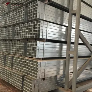 Q235 Tubo cuadrado de acero al carbono galvanizado de metal 75x75 Tubo MS para construcción