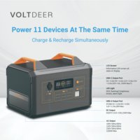Station de batterie portable 12V rechargeable LiFePO4 avec contrôleur MPPT, lampe torche et allume-cigare pour camping et panneau solaire