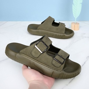 Sandales d'extérieur luxueuses en faux daim à bout ouvert pour hommes, haut de gamme, antidérapantes, légères, durables et respirantes - Product Image 3