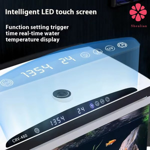 <span class=keywords><strong>Aquarium</strong></span> de poissons en verre moderne, grand, durable, personnalisé, intelligent et automatique avec filtre à baril pour salon et bureau - Product Image 3