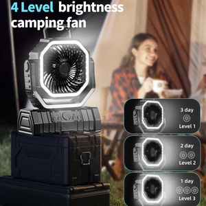 Trending 2026 Portable 20000mAh USB <b>Remote</b> <b>Control</b> Table Solar Rechargeablre <b>Fan</b> With Light & Powerbank for Home Gift - Product Image 2