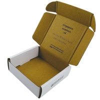 Boîtes d'expédition recyclables blanches pour petites entreprises - Carton ondulé gaufré avec laminage mat personnalisable pour l'envoi postal