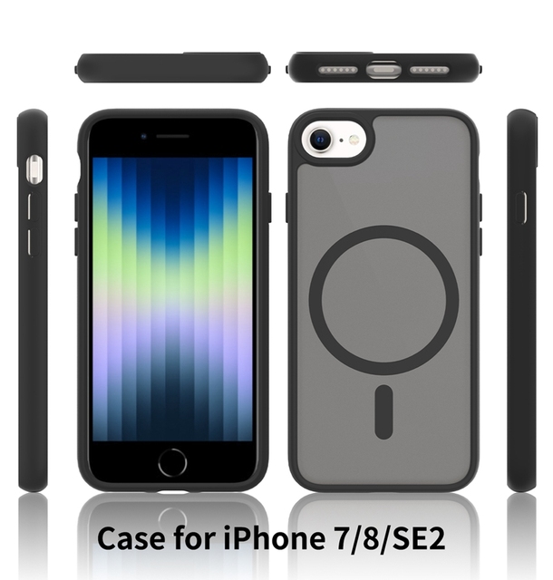 Luxury Translucent Mobile Phone Case with Magnetic Ring Skin Feeling for iPhone 7 / 8 / SE / SE2 / SE3 Case Custom Phone Cover