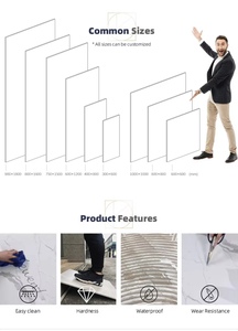 Piastrella in Porcellana Effetto Marmo Grigio Grande Formato 600x600mm per Decorazione Moderna di Pavimenti e Pareti della Cucina Resistente all'Usura - Product Image 5