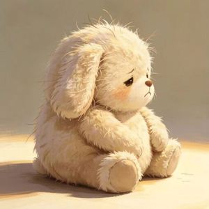 Bulk Soft Melancholy Bunny Plush Toy, Custom Stuffed Animal, Bulk Gift Supply with Safety - Product Image 3