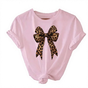 Camiseta Elegante para Mujer con Diseño de Lazo Rosa, 180 Gramos, Tejido de Poliéster Anti-Pilling Económico, Estilo Casual, Talla XS - Product Image 2