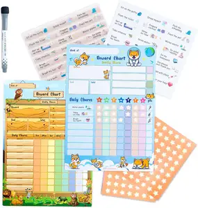 Behavior Reward Chart with Stickers to Motivate Responsibility and Good Habits for Kids